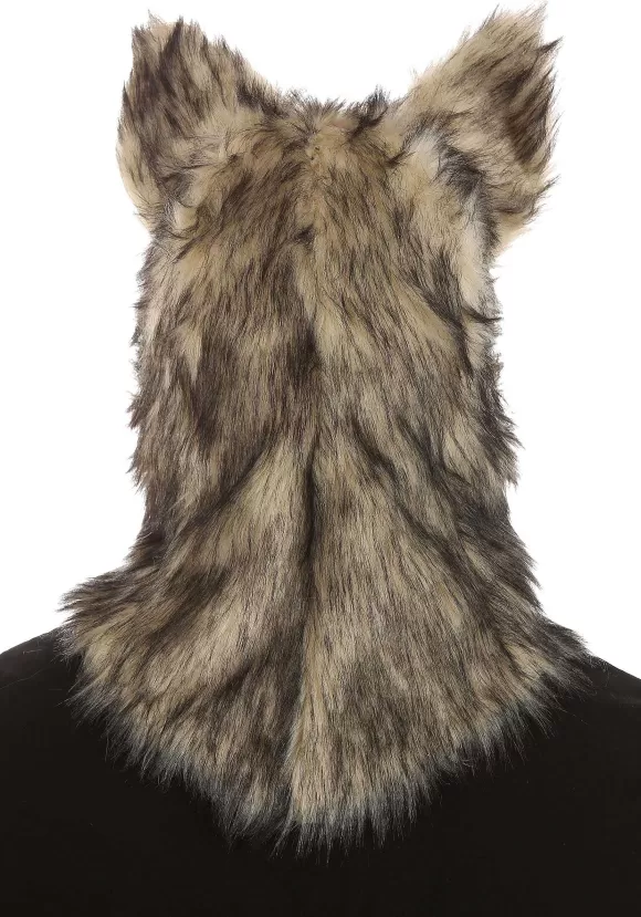 Outlet FUN Costumes Wolf Mask With Mouth Mover For Adults