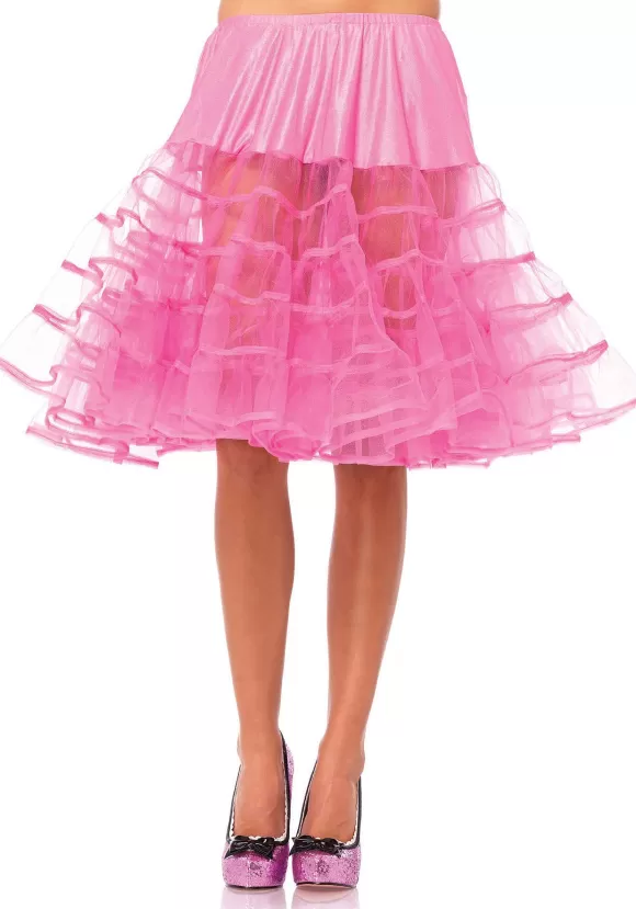 Outlet Leg Avenue Women'S Knee Length Pink Petticoat