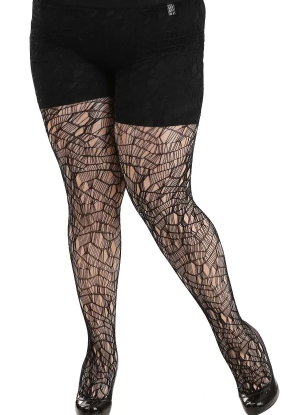 Discount Seeing Red Inc. Womens Plus Size Ripped Tights