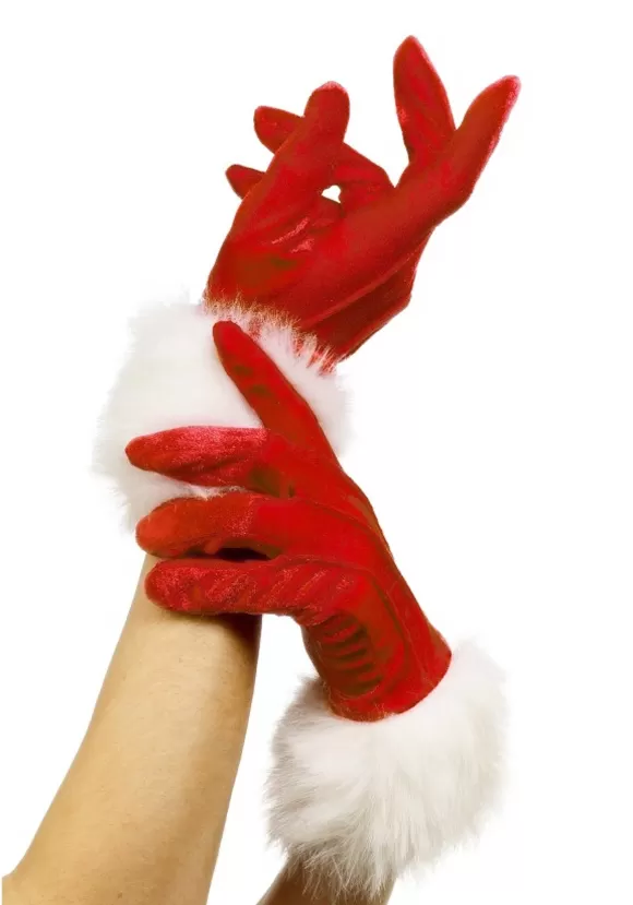 Outlet Smiffys Women'S Sexy Red Santa Gloves For Women