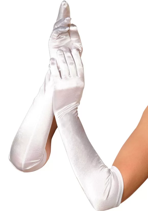 Shop Dreamgirl Women'S White Elbow Length Luna Gloves