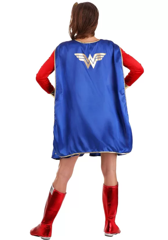 Hot Jerry Leigh Wonder Woman Long-Sleeved Dress For Adults