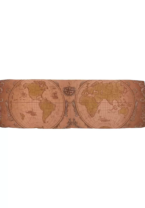 Best FUN Costumes Ye Olde World Map Lightweight Brown Scarf