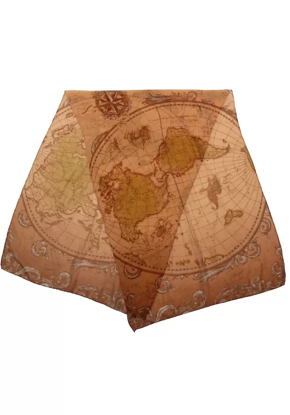 Best FUN Costumes Ye Olde World Map Lightweight Brown Scarf